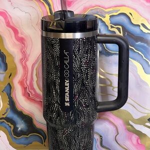 NWT Stanley Calia edition Black and White with red accents Travel Mug